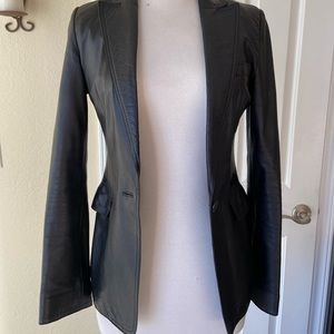 Genuine supple leather blazer/ jacket